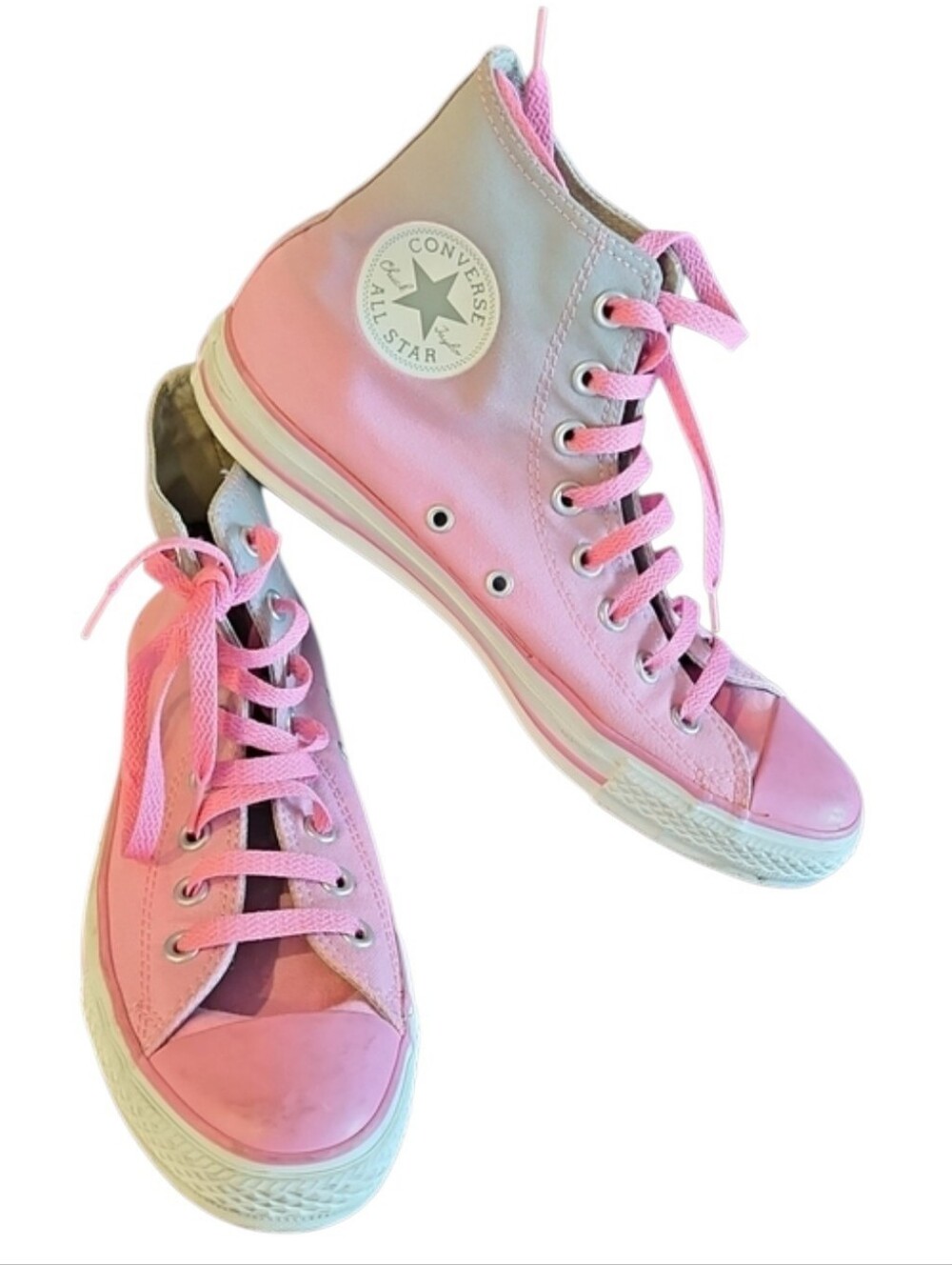 Converse All Stars Pink/gray Ombre Fade High-Top Canvas Sneakers - Unisex M8/w10